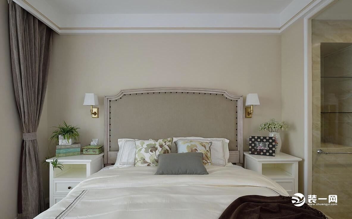 卧室装修实景图 三室两厅装修案例 美式风格装修案例