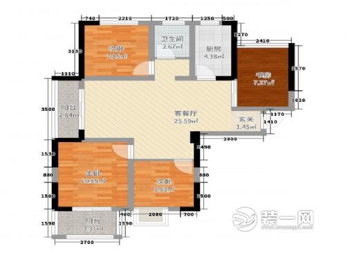 四室两厅大户型装中式风格设计案例