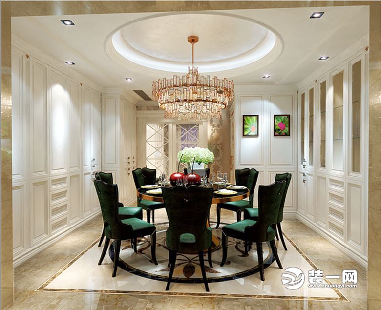 泛海国际240平古典欧式风格餐厅装修设计