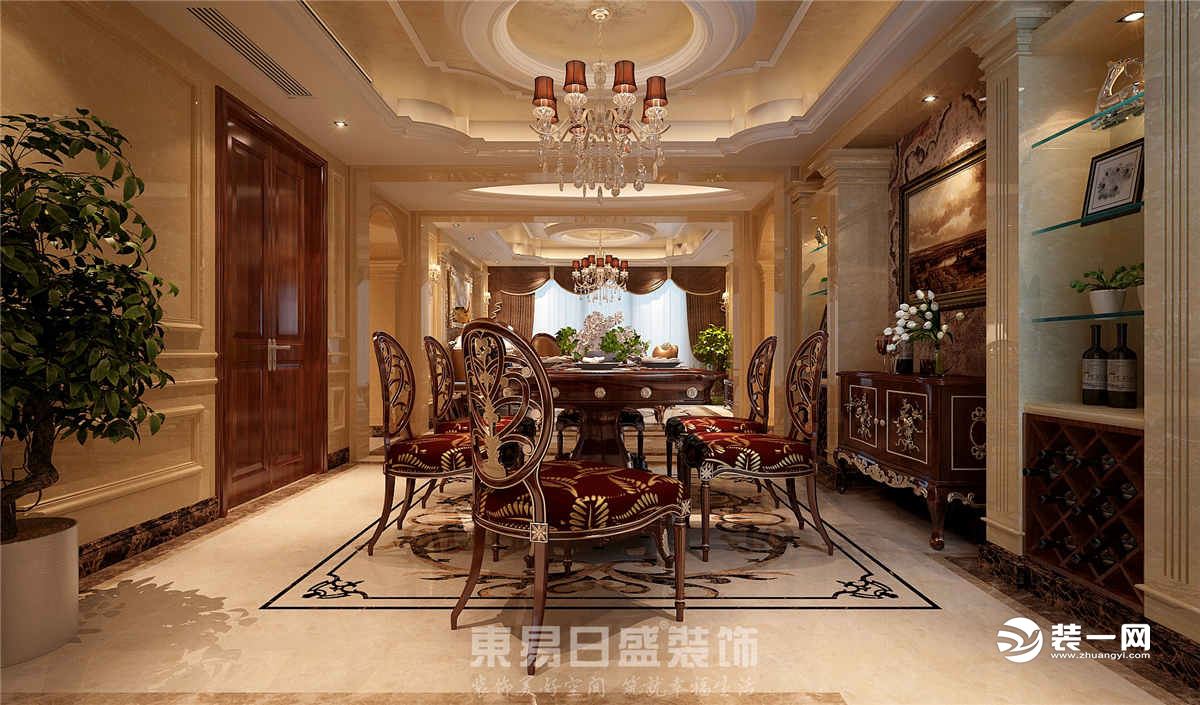 南京保利香槟国际198平米美式奢华装修样板间