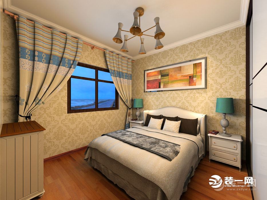 卧室装修效果图 北京轻舟装饰怎么样 90平米装修效果图
