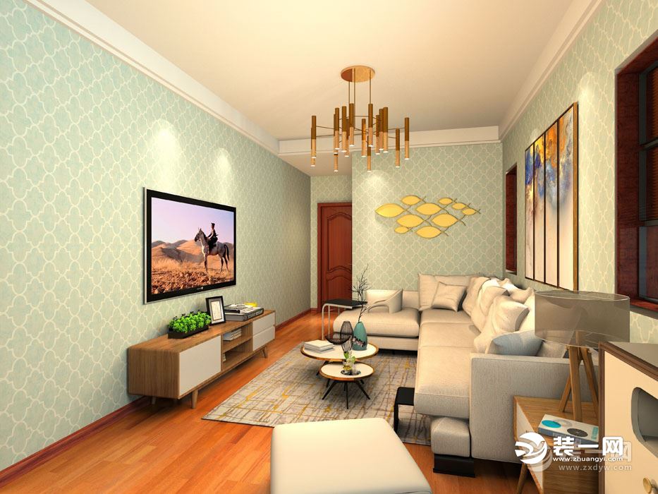 小户型客厅装修效果图 北京轻舟装饰怎么样 90平米装修效果图