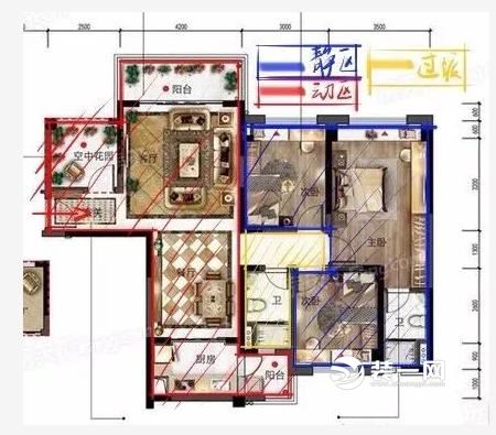 室内装修动静分区动线布局要合理