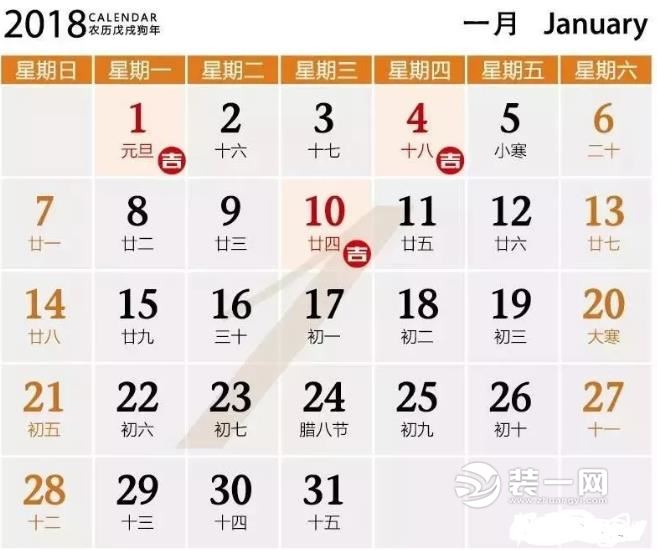 2018年前装修开工吉日