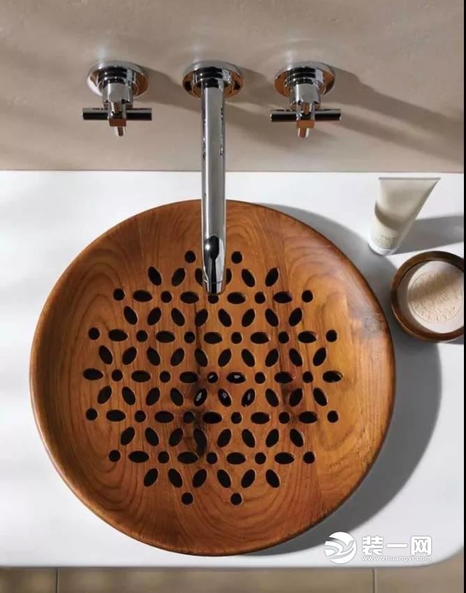 木质镂空洗手盆装修效果图