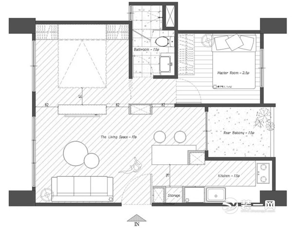 66平北欧Loft风迴型宅装修案例