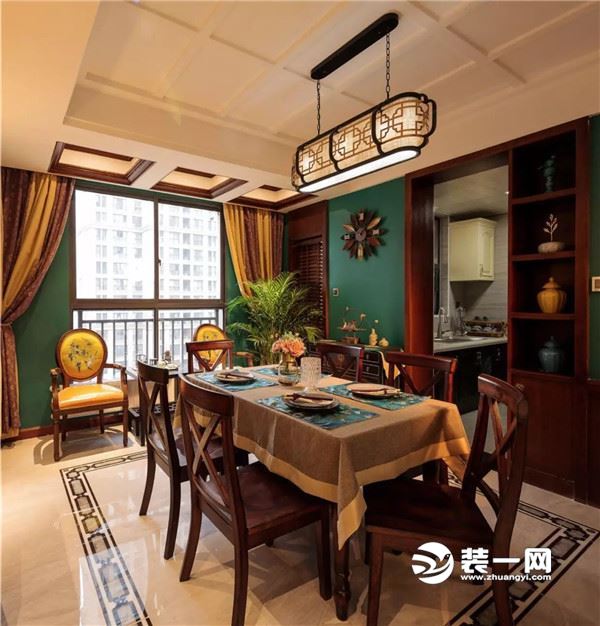 120平米三居室装修古典中式风格案例