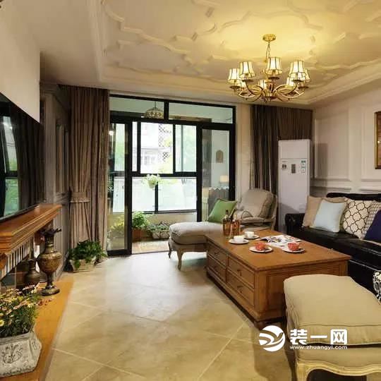 沧州三里家园三室128平米美式风格装修案例效果