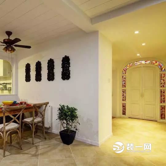 沧州三里家园三室128平米美式风格装修案例效果