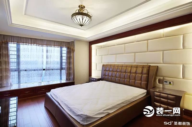 中式古典风格卧室装修效果图 武汉圣都装修公司中式古典风格效果图