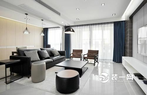 璞丽湾130平米三室两厅装修现代简约风格设计案例