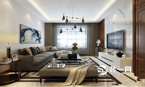 170平米大户型三居室现代简约风格装修案例