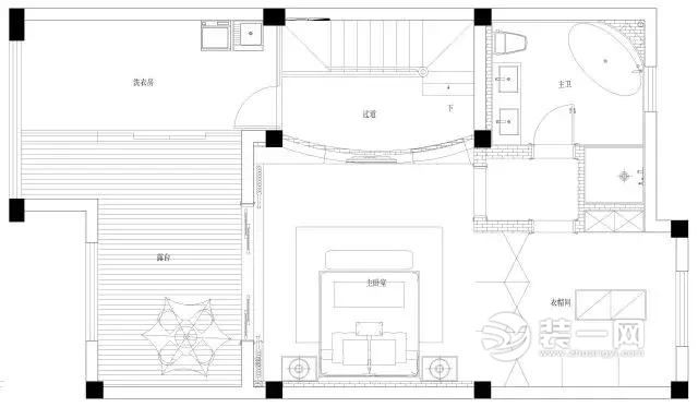 385平米美式风格别墅平面设计图