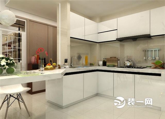 97平米现代简约风格厨房装修设计效果图