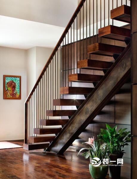木质楼梯效果图 木质楼梯图片