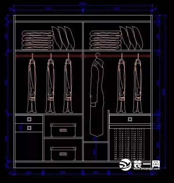 衣柜内部AutoCAD设计