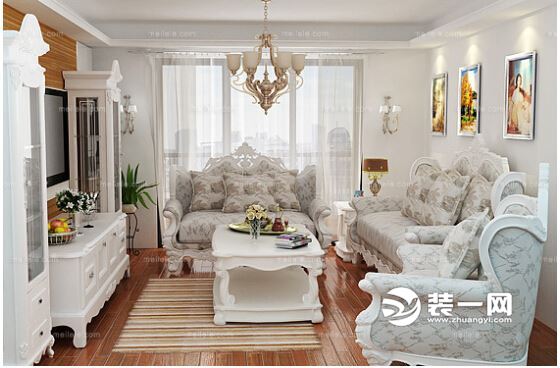 纯白客厅搭配不同风格的沙发