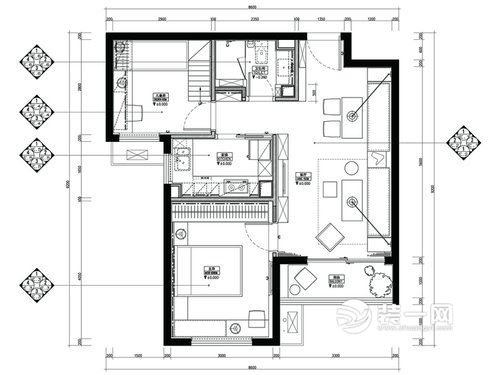 138平米北欧风格三居室装修设计案例