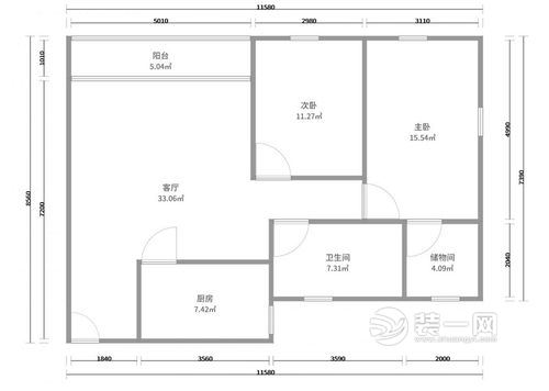 13平三居室简欧风格案例设计