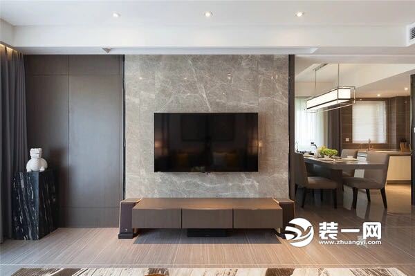 新中式风格客厅电视背景墙装修设计效果图