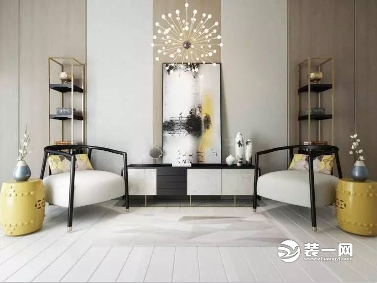 新中式沙发背景墙效果图