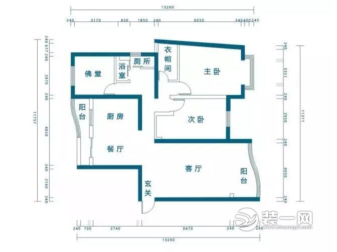 137平米户型图