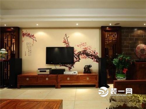 中式风格电视背景墙装修效果图