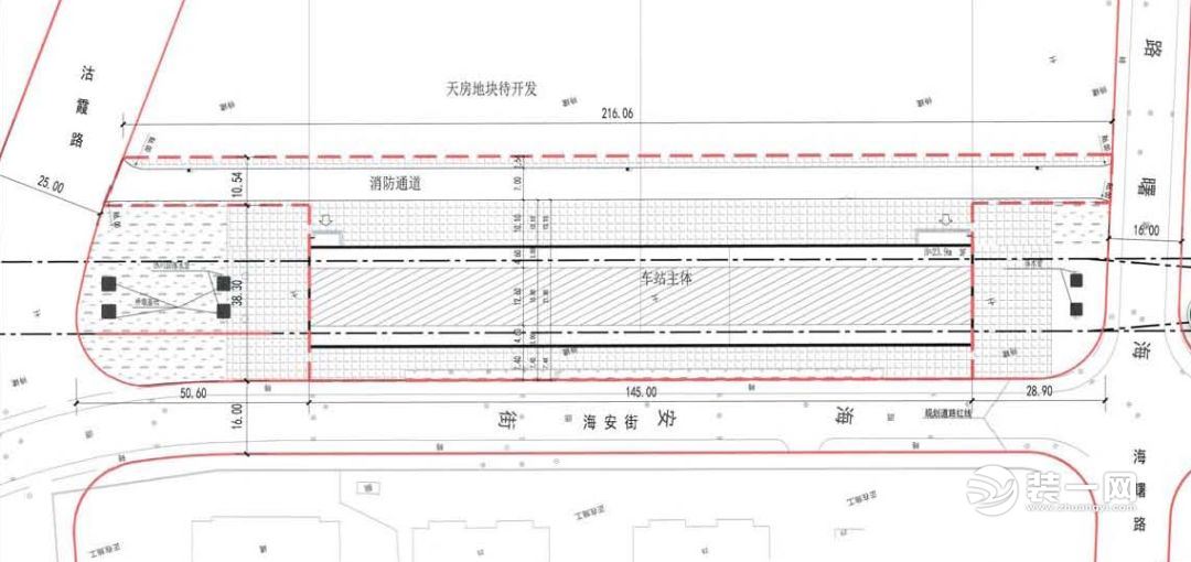 滨海总医院站设计方案总平面图