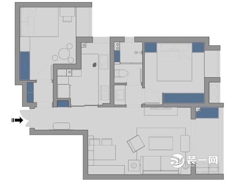 91平米户型图