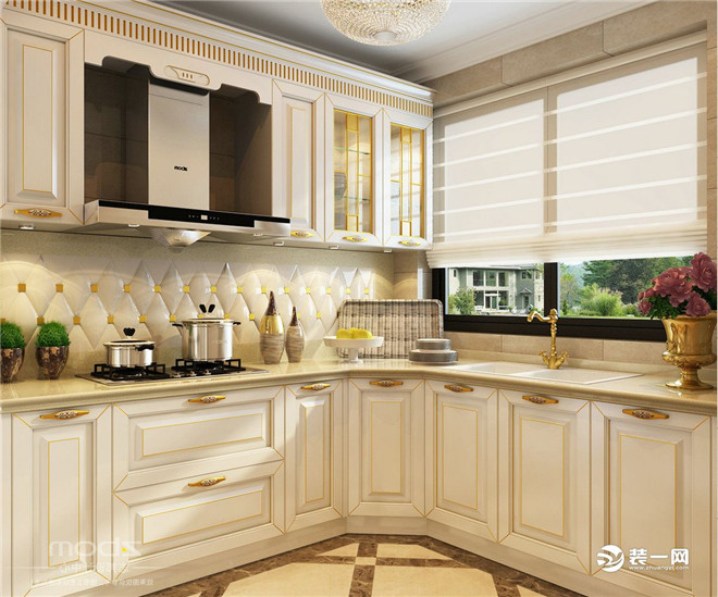 110平欧式风格厨房装修设计效果图