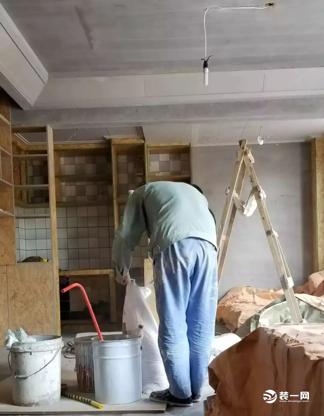 55平米新房装修油漆阶段