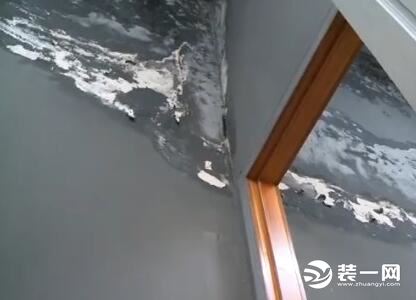 房屋漏水导致墙皮脱落