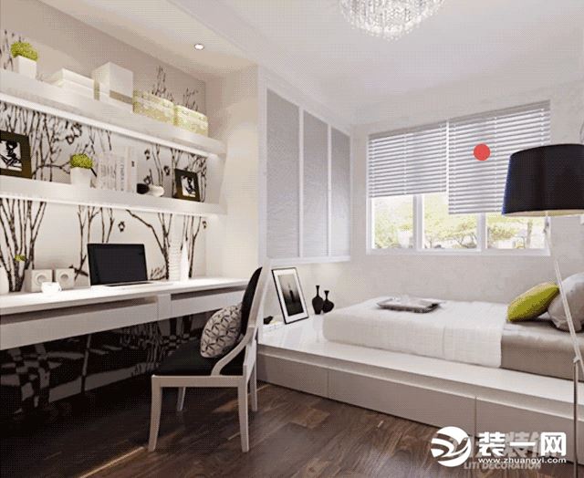 天津阳光力天装饰公司推荐现代简约风格卧室装修案例图