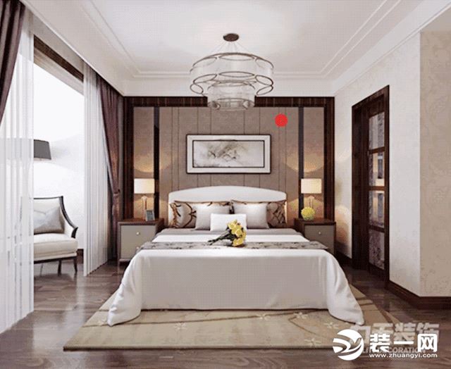 天津阳光力天装饰公司推荐现代简约风格卧室装修案例图