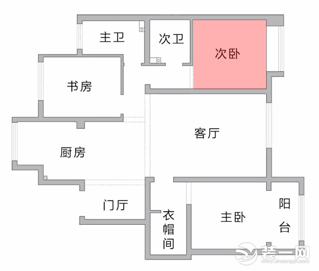 天津滨江国际119平米三居室户型分析图