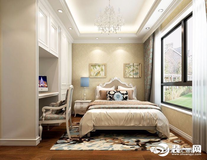 太原源艺汇通装饰公司推荐美式风格卧室装修案例图