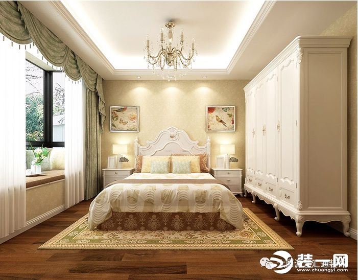 太原源艺汇通装饰公司推荐美式风格卧室装修案例图