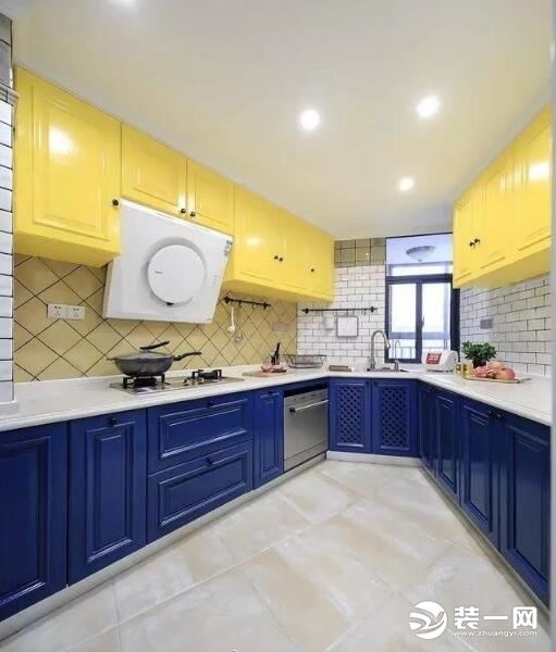 厨房装修实景图 120平米装修效果图 美式风格装修样板房