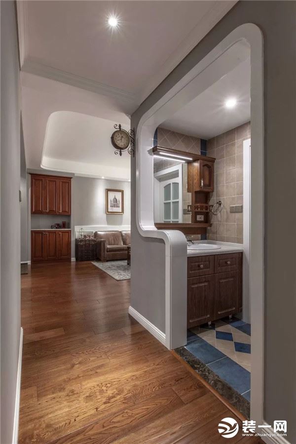 130平米现代美式风格三室两厅装修效果图洗手间