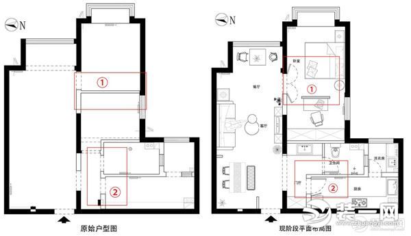 80平米北欧风设计实景图