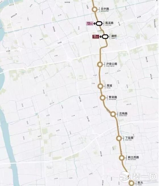 上海地铁18号线线路图