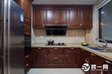 威海恒和家园小区装修案例 美式三居室之厨房装修效果图