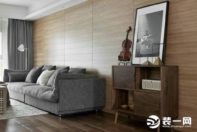 客厅沙发背景墙装修效果图 两室两厅简装效果图 北欧风格装修样板房
