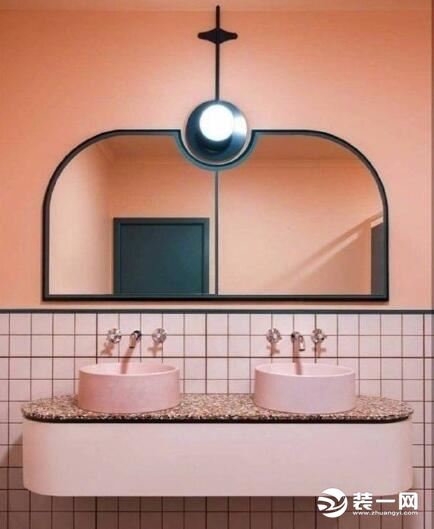 卫生间设计效果图 粉色卫生间效果图