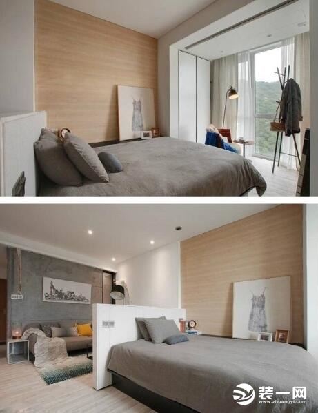 卧室装修实景图 40平米单身公寓装修 单身公寓装修图片