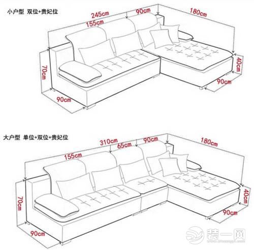 一般l型沙发尺寸