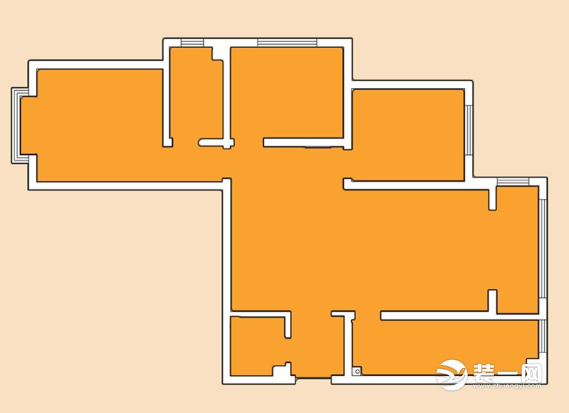 太原芮城国际120平米三居室户型图