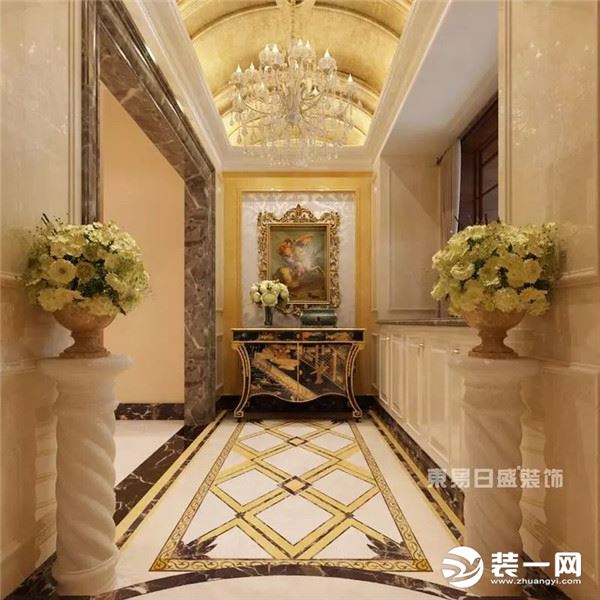 北京500平别墅装修效果图 新古典风格装修效果图 玄关