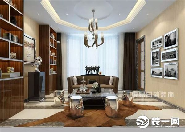 北京500平别墅装修效果图 现代简约风格装修效果图 会客厅