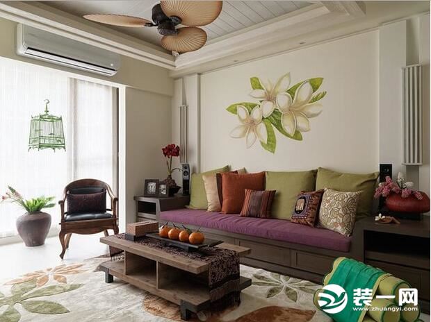 90平米两居室东南亚装修风格效果图